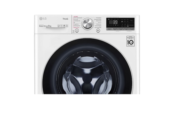 LG Lave-linge | 8kg de capacité | Classe d'efficacité énergétique A | AI DD™ | TurboWash™ 360° | F4WV708P1E, F4WV708P1E
