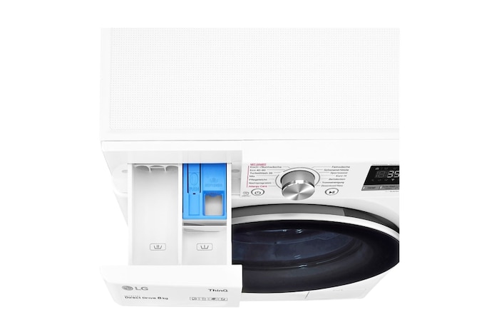 LG Lave-linge | 8kg de capacité | Classe d'efficacité énergétique A | AI DD™ | TurboWash™ 360° | F4WV708P1E, F4WV708P1E