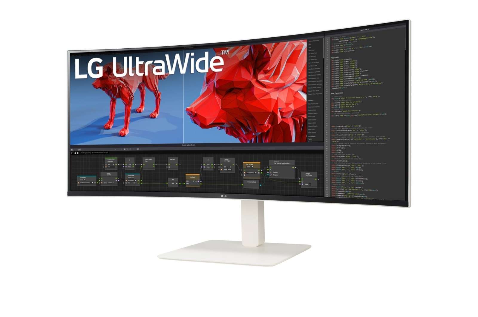 LG Moniteur incurvé UltraWide™ QHD+ (3 840x1 600) de 38 pouces, 38WR85QC-W