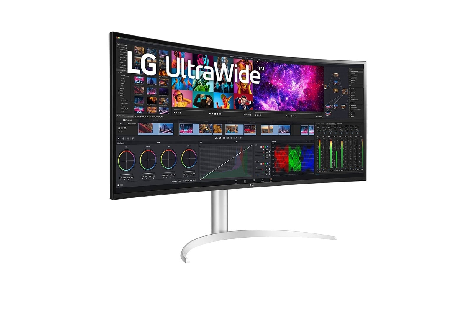 LG Moniteur incurvé UltraWide™ 39,7 pouces avec IPS et HDR 10, 40WP95XP-W