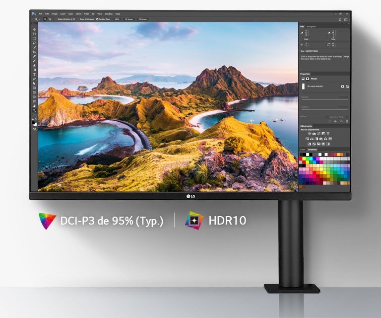 Écran IPS UHD 4K : Écran clair et grand pour un confort visuel, écran 4K IPS de 31,5 pouces, DCI-P3, HDR10