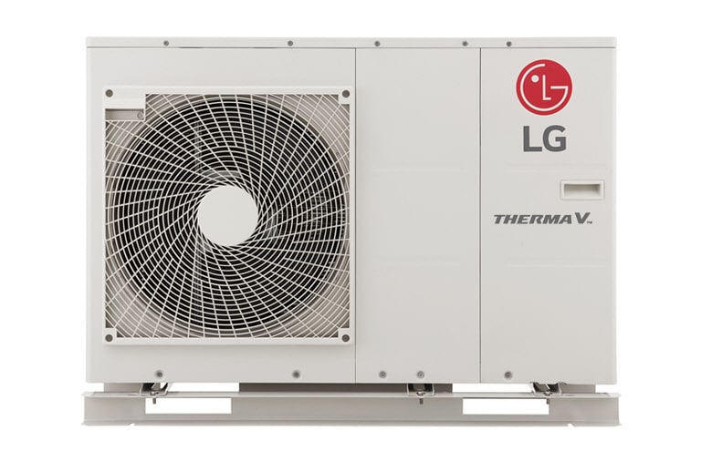 Vue avant de 9kW Pompe à chaleur air-eau Monobloc HM091M