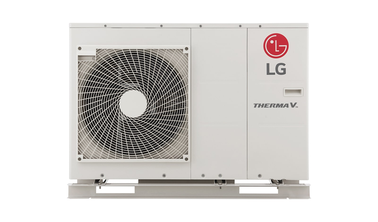 Vue avant de 9kW Pompe à chaleur air-eau Monobloc HM091M