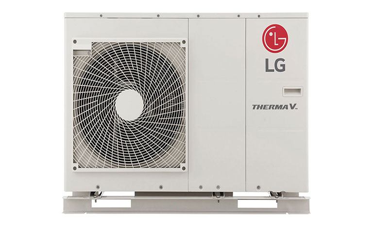 Vue avant de 12kW Pompe à chaleur air-eau Monobloc HM123M