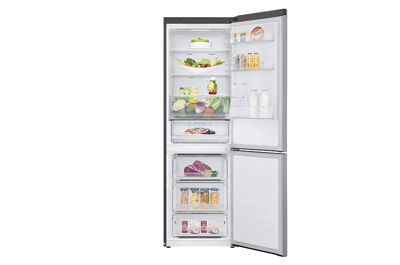 LG Combinaison réfrigérateur-congélateur | 341 litres de capacité nette | DoorCooling+™ | ThinQ® | Classe d'efficacité énergétique E, GBB61PZHMN