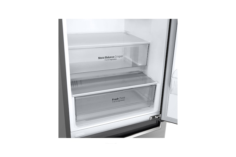 LG Combinaison réfrigérateur-congélateur | 341 litres de capacité nette | DoorCooling+™ | ThinQ® | Classe d'efficacité énergétique E, GBB61PZHMN