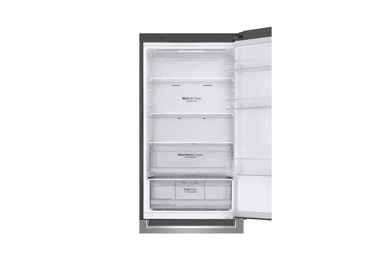 LG Combinaison réfrigérateur-congélateur | 341 litres de capacité nette | DoorCooling+™ | ThinQ® | Classe d'efficacité énergétique E, GBB61PZHMN
