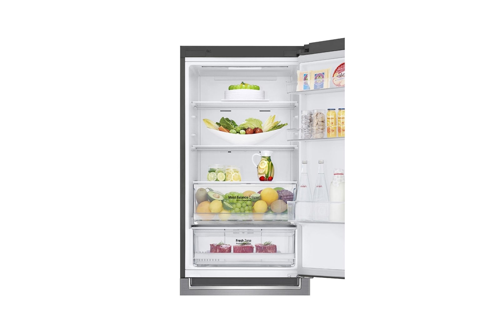 LG Combinaison réfrigérateur-congélateur avec porte Cooling⁺™ et Multi Air Flow , GBB61PZHZN
