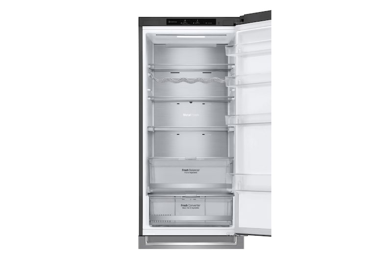 LG Réfrigérateur-congélateur | 384 litres de volume utile | Classe d'efficacité énergétique C | Steel | 203 cm de hauteur | Smart Inverter Compressor | GBB72PZECN1, GBB72PZECN1