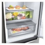 LG Réfrigérateur-congélateur | 384 litres de volume utile | Classe d'efficacité énergétique C | Steel | 203 cm de hauteur | Smart Inverter Compressor | GBB72PZECN1, GBB72PZECN1