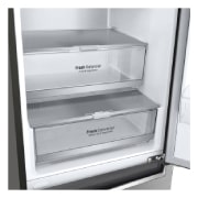 LG Réfrigérateur-congélateur | 384 litres de volume utile | Classe d'efficacité énergétique C | Steel | 203 cm de hauteur | Smart Inverter Compressor | GBB72PZECN1, GBB72PZECN1
