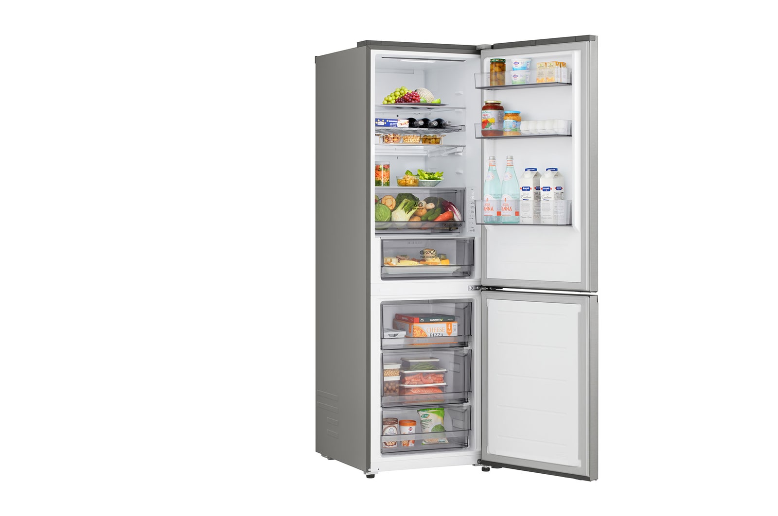 Right door open with food