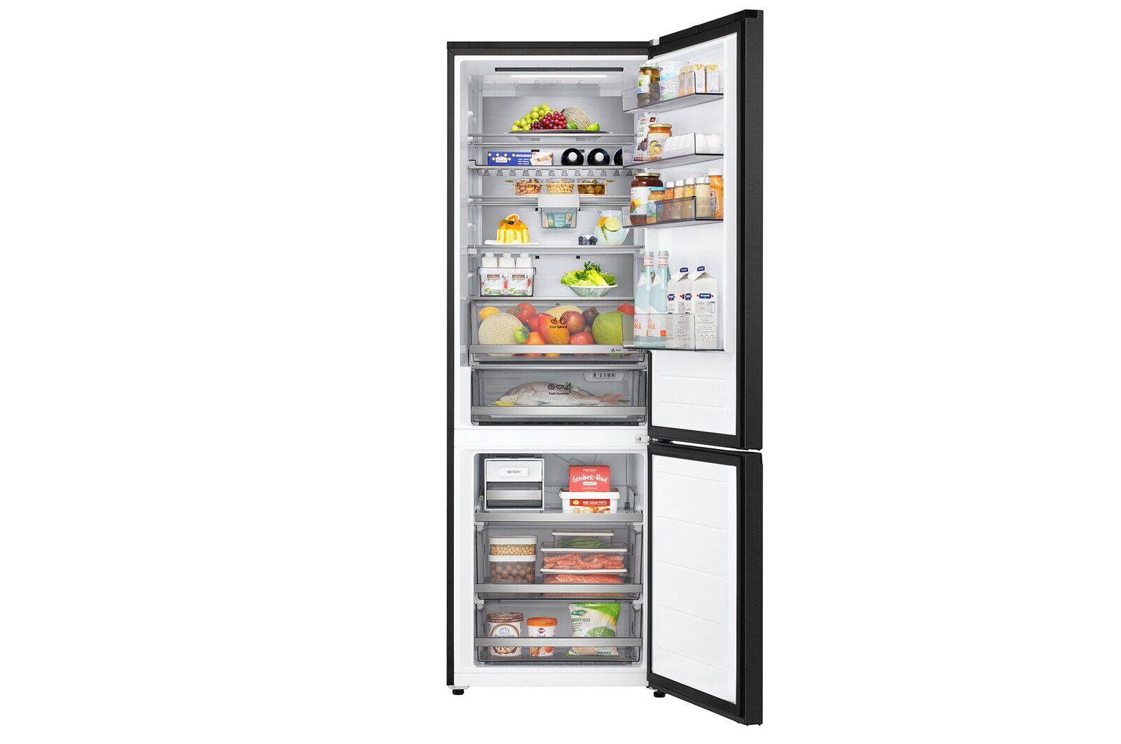 Vue complète de la porte ouverte du GBBW726AEV