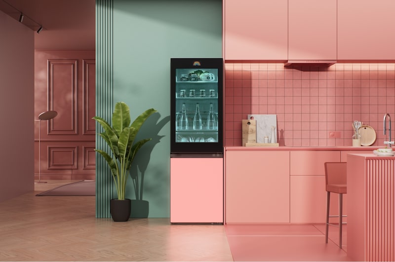 LG InstaView® Réfrigérateur-congélateur avec MoodUP® | 352 litres de volume utile | EEK D | 187 cm de hauteur | Smart Inverter Compressor® | GBG719MDNN, GBG719MDNN