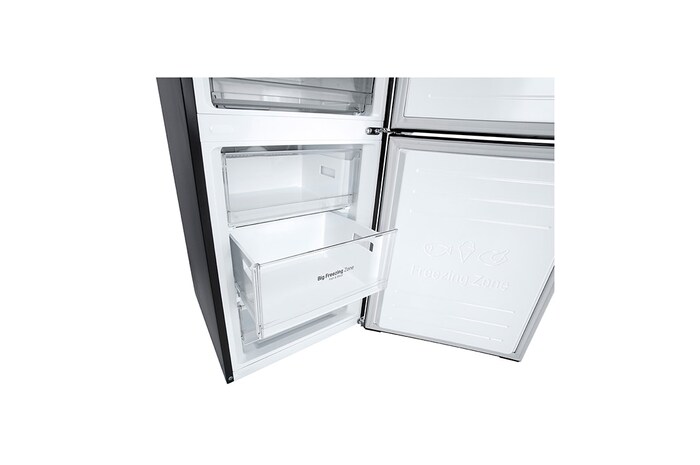 LG Réfrigérateur-congélateur | 384 litres de capacité utile | Classe d'efficacité énergétique C | Matte Black | 203cm de hauteur | Inverter Linear Compressor® | GBP62MCNCC1, GBP62MCNCC1