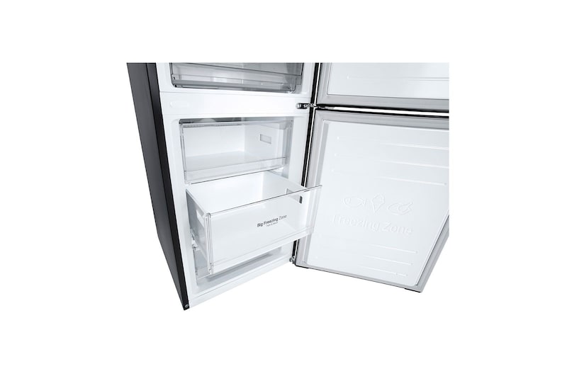 LG Réfrigérateur-congélateur | 384 litres de capacité utile | Classe d'efficacité énergétique C | Matte Black | 203cm de hauteur | Inverter Linear Compressor® | GBP62MCNCC1, GBP62MCNCC1