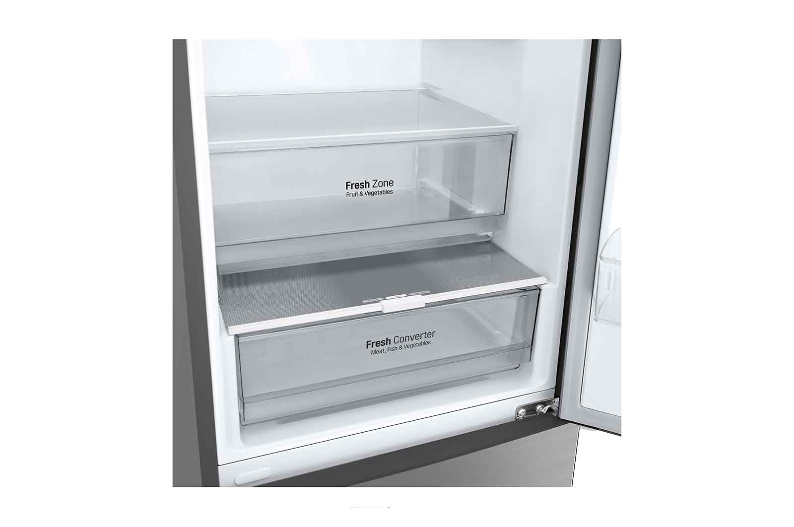 LG Réfrigérateur combiné | 384L | Classe d'efficacité énergétique A | 35dB(B) | Door Cooling+™ | Compresseur Smart Inverter | GBP62PZNAC, GBP62PZNAC