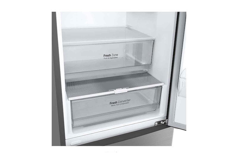LG Réfrigérateur combiné | 384L | Classe d'efficacité énergétique A | 35dB(B) | Door Cooling+™ | Compresseur Smart Inverter | GBP62PZNAC, GBP62PZNAC