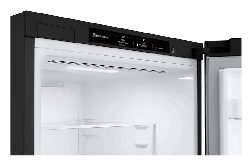 LG Réfrigérateur-congélateur | 387 litres de capacité utile | Classe d'efficacité énergétique C | Essence Matte Black | 203 cm de hauteur | Smart Inverter Compressor | GBV3200CEP, GBV3200CEP