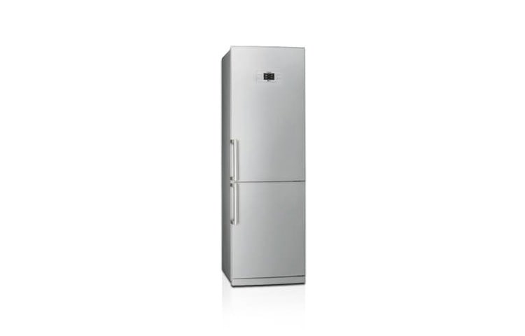 Vue avant de Combiné réfrigérateur-congélateur No Frost en argent platine GC-B399BLQW