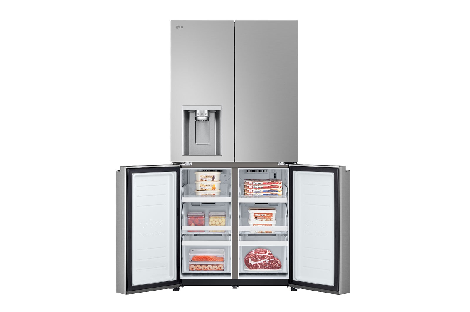 LG Réfrigérateur multi-porte, technologie DoorCooling+™ et ThinQ™, capacité 508L, GML861PYPE
