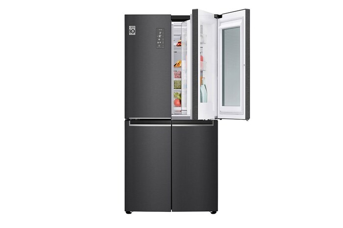 LG Multi-Door avec InstaView Door-in-Door ® | Capacité de 530 litres | Classe d'efficacité énergétique E | Matte Black Steel | GMQ844MC5E, GMQ844MC5E