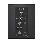 LG Multi-Door avec InstaView Door-in-Door ® | Capacité de 530 litres | Classe d'efficacité énergétique E | Matte Black Steel | GMQ844MC5E, GMQ844MC5E