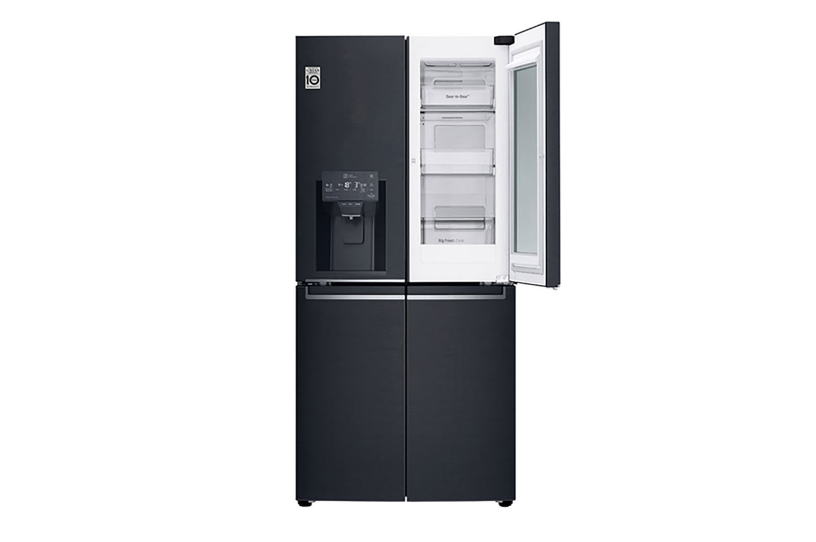 LG Multi-portes avec InstaView Door-in-Door™ | capacité de 423 litres | classe d'efficacité énergétique F, GMX844MCKV