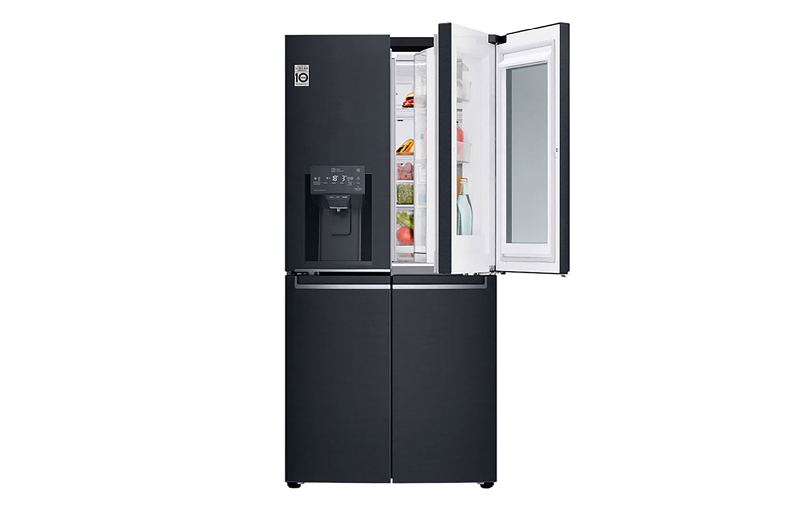 LG Multi-portes avec InstaView Door-in-Door™ | capacité de 423 litres | classe d'efficacité énergétique F, GMX844MCKV