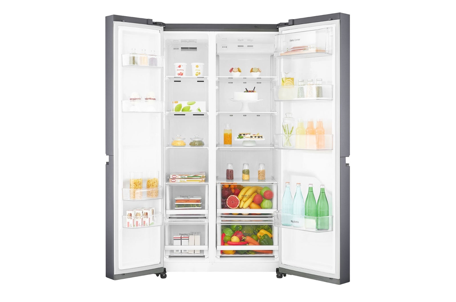 LG Réfrigérateur Américain avec Total No Frost et d'une capacité de 626L, GSB470BASZ