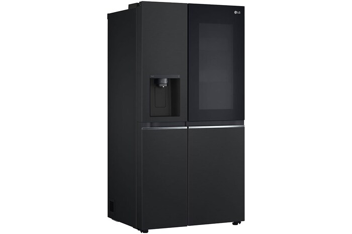 LG Side-by-Side avec InstaView® | Boules de glace Craft | Distributeur de glace, glace pilée et eau | Capacité de 635 litres | Classe d'efficacité énergétique E | Réservoir d'eau interne | Matte Black | GSGV81EPLL, GSGV81EPLL