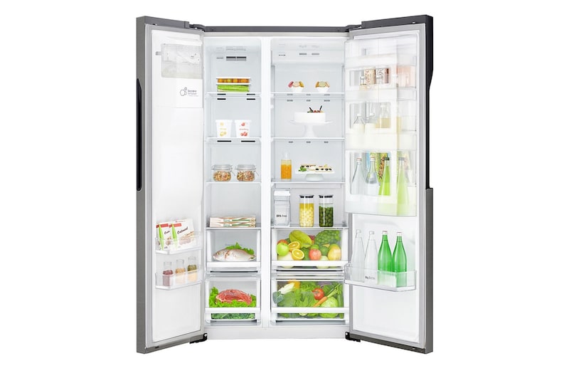 LG Réfrigérateur Américain | 591L | Compresseur linéaire | Total No Frost | Eau'tonome | Moist Balance Crisper | Door in Door® | F, GSJ361DIDV