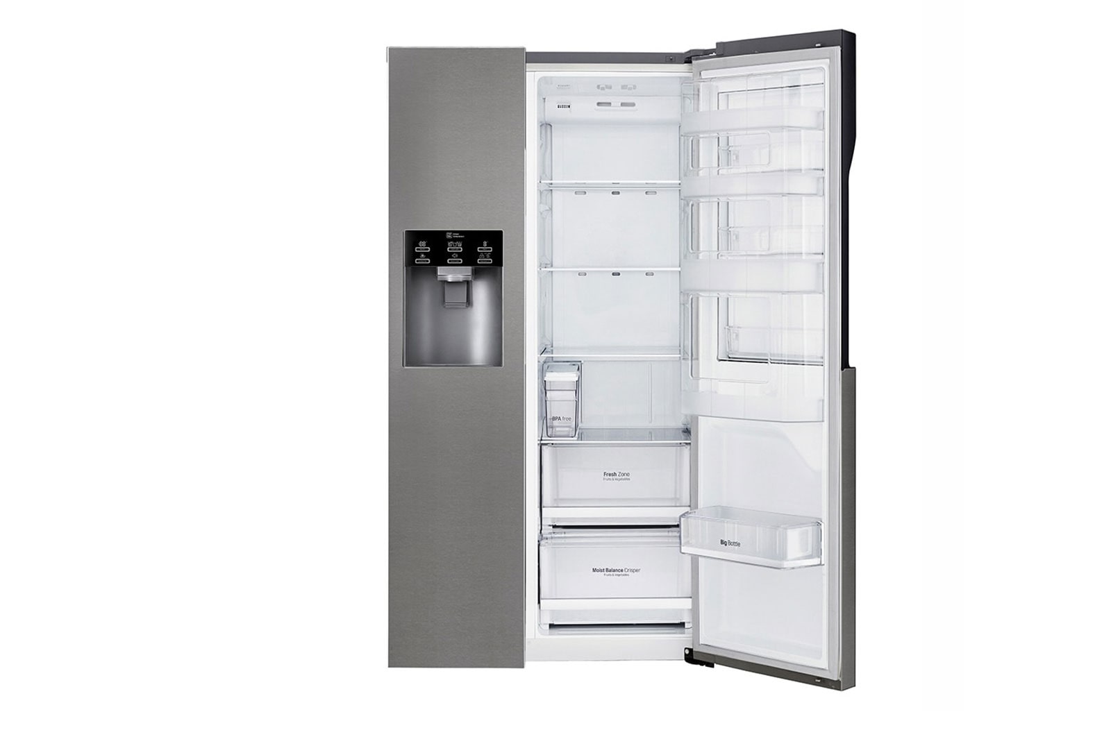 LG Réfrigérateur Américain | 591L | Compresseur linéaire | Total No Frost | Eau'tonome | Moist Balance Crisper | Door in Door® | F, GSJ361DIDV
