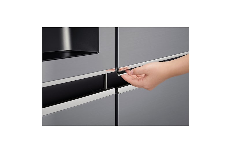 LG Side-by-Side avec Door-in-Door® | Distributeurs de glace, glace pilée et eau | Capacité de 625 litres | Classe d'efficacité énergétique E | réservoir d'eau | Acier | GSJ761PZEE, GSJ761PZEE