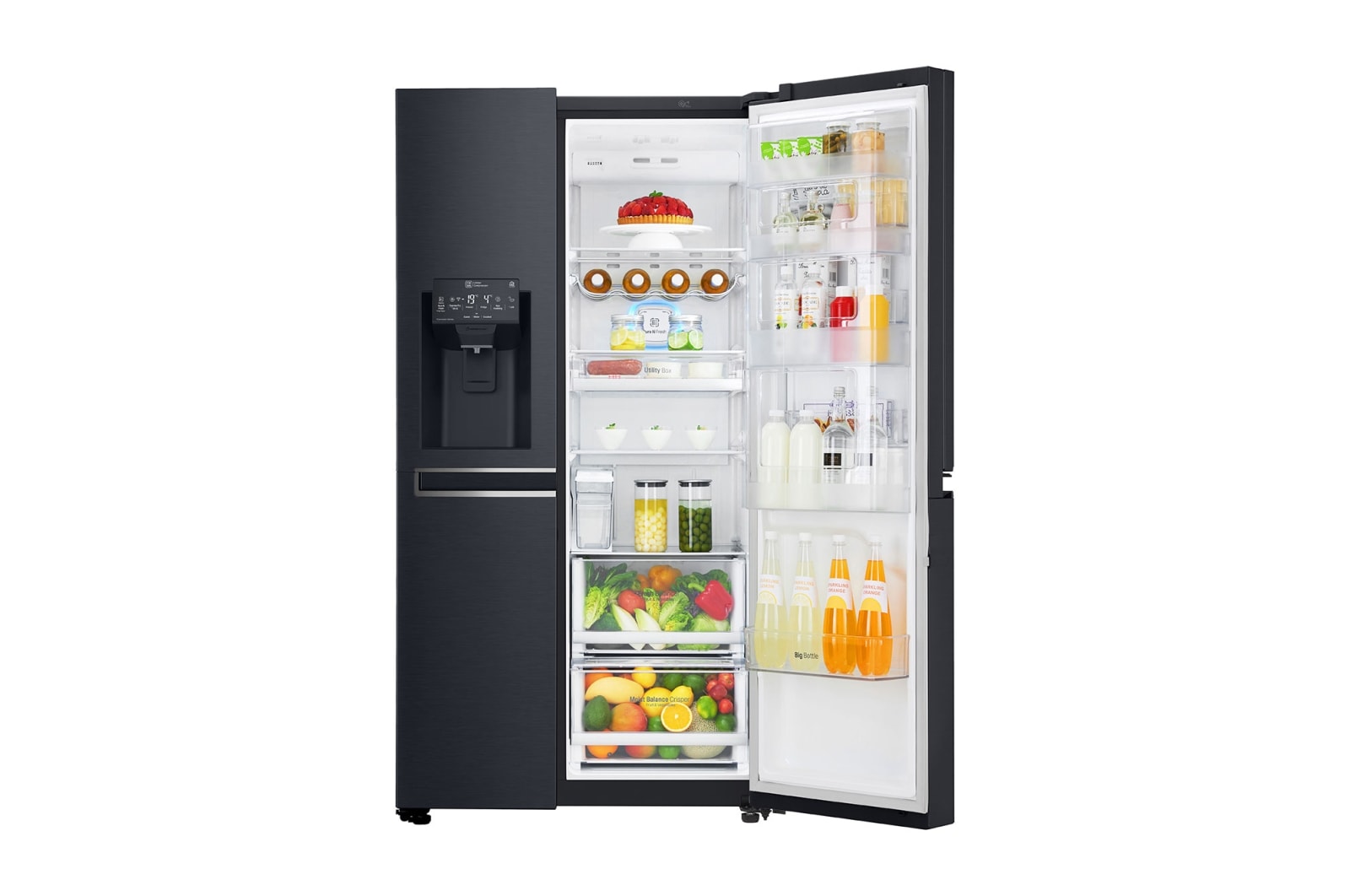 Vue avant de Réfrigérateur américain d&#39;une capacité de 601 litres GSJ961MTAZ