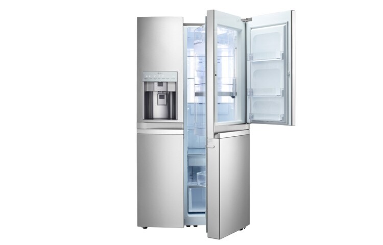 LG Door-In-Door™ | Capacité utile de 596l | Acier inoxydable | Avec raccord d‘eau fixe, GSJ976NSBZ