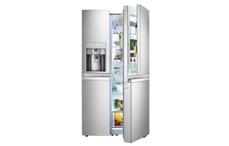 LG Door-In-Door™ | Capacité utile de 596l | Acier inoxydable | Avec raccord d‘eau fixe, GSJ976NSBZ