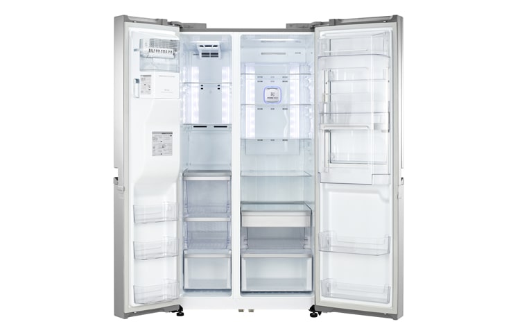 LG Door-In-Door™ | Capacité utile de 596l | Acier inoxydable | Avec raccord d‘eau fixe, GSJ976NSBZ