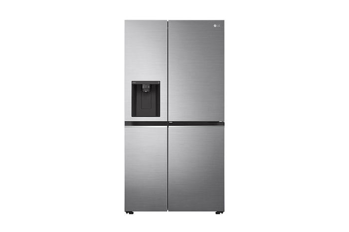 LG Side-by-Side avec Door-in-Door ® | Distributeur de glace, de glace pilée et d'eau | Capacité de 635 litres | Classe d'efficacité énergétique E | Réservoir d'eau interne | Platinum Silver | GSJV51PZTE, GSJV51PZTE