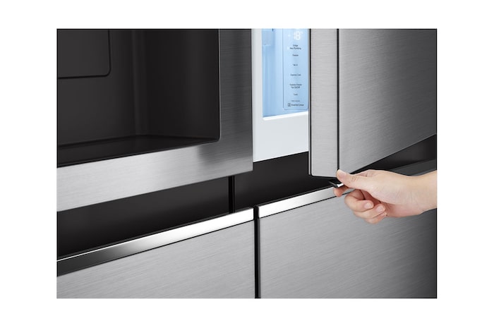 LG Side-by-Side avec Door-in-Door ® | Distributeur de glace, de glace pilée et d'eau | Capacité de 635 litres | Classe d'efficacité énergétique E | Réservoir d'eau interne | Platinum Silver | GSJV51PZTE, GSJV51PZTE