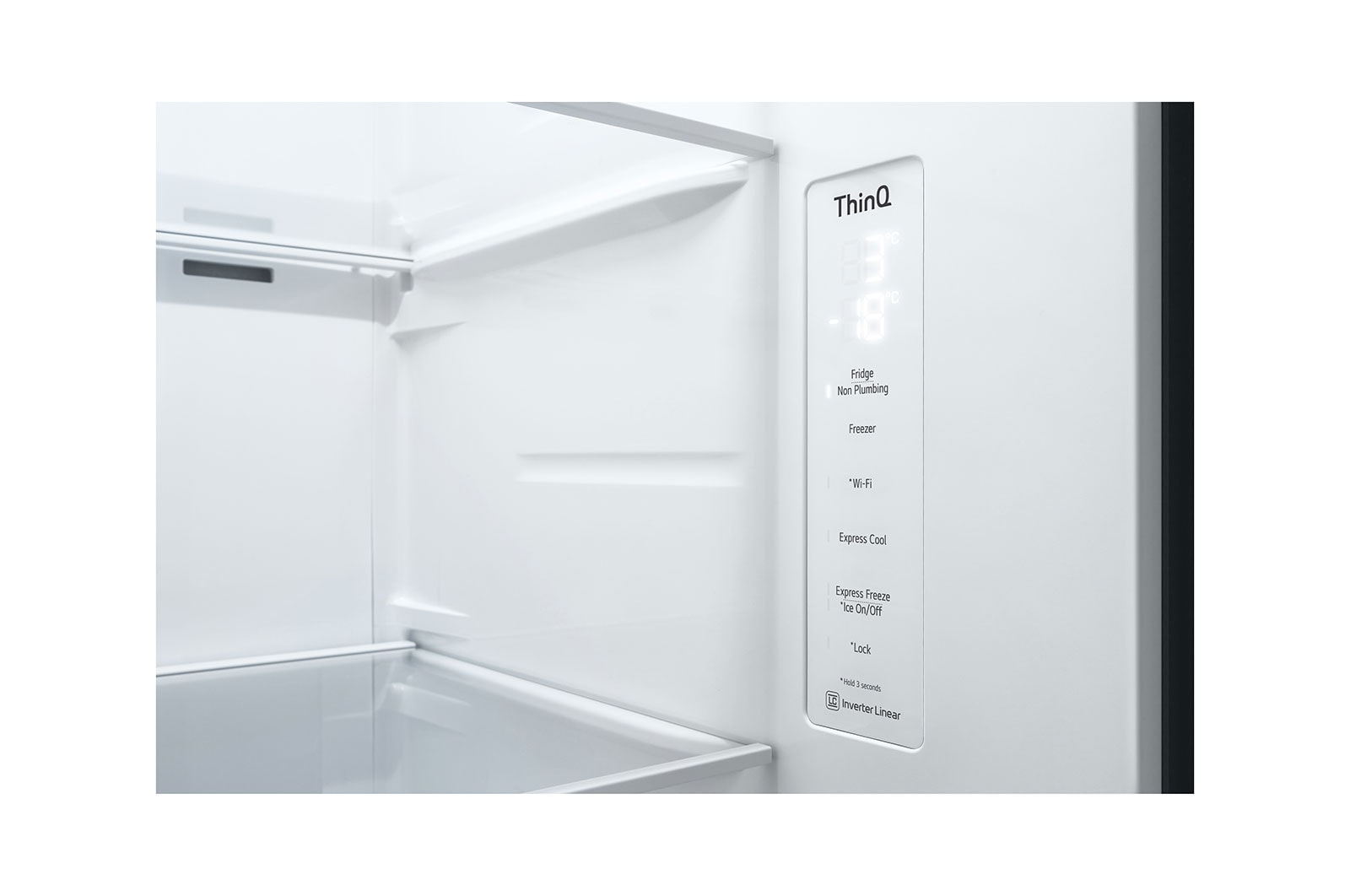 LG Side-by-Side avec Door-in-Door ® | Distributeur de glace, de glace pilée et d'eau | Capacité de 635 litres | Classe d'efficacité énergétique E | Réservoir d'eau interne | Platinum Silver | GSJV51PZTE, GSJV51PZTE