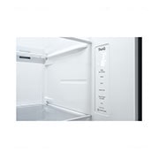 LG Side-by-Side avec Door-in-Door ® | Distributeur de glace, de glace pilée et d'eau | Capacité de 635 litres | Classe d'efficacité énergétique E | Réservoir d'eau interne | Platinum Silver | GSJV51PZTE, GSJV51PZTE