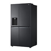 LG Side-by-Side avec Door-in-Door® | Distributeur de glace, glace pilée et eau | Capacité 635 litres | Classe d'efficacité énergétique E | Réservoir d'eau interne 4L | Matte Black | , GSJV71MCLE