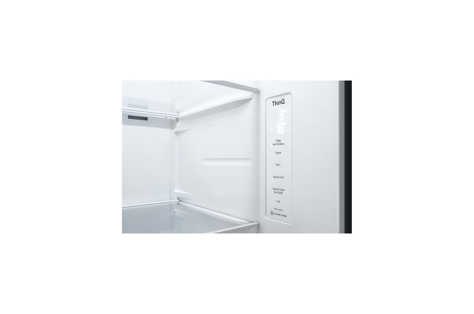 LG Side-by-Side avec Door-in-Door® | Distributeur de glace, glace pilée et eau | Capacité 635 litres | Réservoir d'eau interne 4L | Matte Black | GSJV71MCTE, GSJV71MCTE