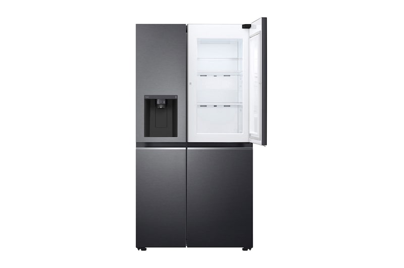 LG Side-by-Side avec Door-in-Door® | Distributeur de glace, glace pilée et eau | Capacité 635 litres | Réservoir d'eau interne 4L | Matte Black | GSJV71MCTE, GSJV71MCTE