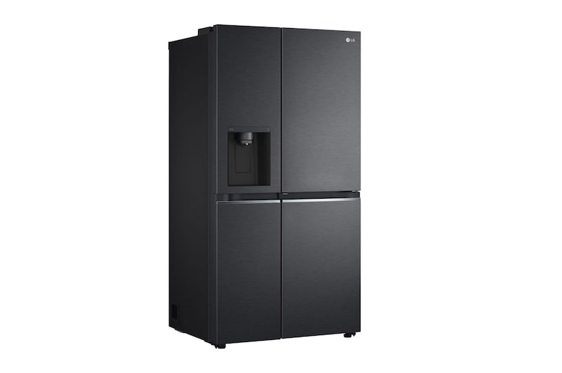 LG Side-by-Side avec Door-in-Door® | Distributeur de glace, glace pilée et eau | Capacité 635 litres | Réservoir d'eau interne 4L | Matte Black | GSJV71MCTE, GSJV71MCTE