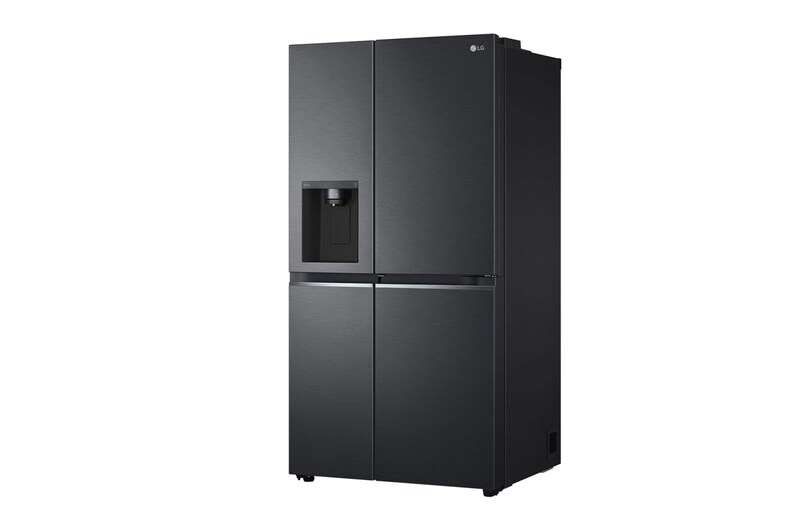 LG Side-by-Side avec Door-in-Door® | Distributeur de glace, glace pilée et eau | Capacité 635 litres | Réservoir d'eau interne 4L | Matte Black | GSJV71MCTE, GSJV71MCTE