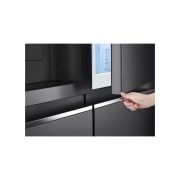 LG Side-by-Side avec Door-in-Door® | Distributeur de glace, glace pilée et eau | Capacité 635 litres | Réservoir d'eau interne 4L | Matte Black | GSJV71MCTE, GSJV71MCTE