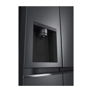 LG Side-by-Side avec Door-in-Door® | Distributeur de glace, glace pilée et eau | Capacité 635 litres | Réservoir d'eau interne 4L | Matte Black | GSJV71MCTE, GSJV71MCTE