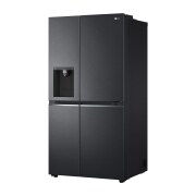 LG Side-by-Side avec Door-in-Door® | Distributeur de glace, glace pilée et eau | Capacité 635 litres | Réservoir d'eau interne 4L | Matte Black | GSJV71MCTE, GSJV71MCTE